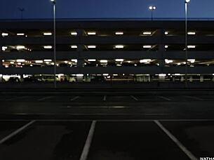 Angel Wicky's big tits bounce as Nathan pounds her bubble butt in public POV.