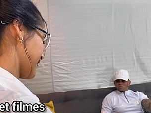 Husband Gives Relief To Wife After Tiring Work Day