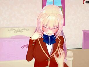 honami ichinose blowjob and footwork in you-zitsu fantasy