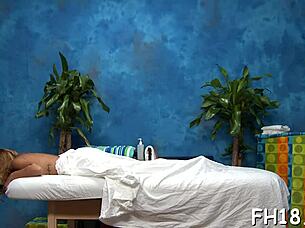 erotic massage with oiled teen 18+ blowjob and hardcore action