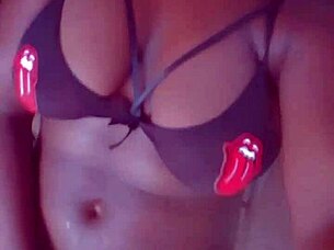 Ebony Mature Woman Masturbates In Sexy Lingerie