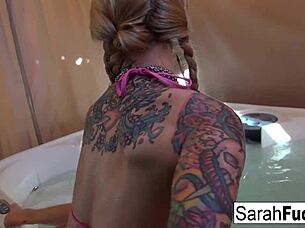 I'm Sarah, All Wet And Blowing In Jacuzzi
