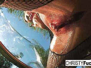 Brunette Pornstar Christy Mack Masturbates, Showing Off Her Big Tits and Tattooed Body