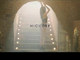 Gorgeous busty brunette from europe masturbates solo