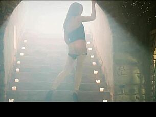 Gorgeous busty brunette from europe masturbates solo