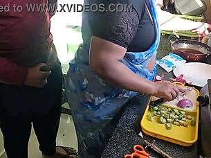 horny owner jerks cock in front of bengali maid