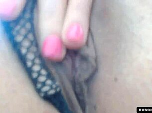 Sexy witch rips clothes for pussy fingering