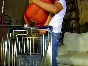 Drilling tight ass in garage leads to cum in mouth