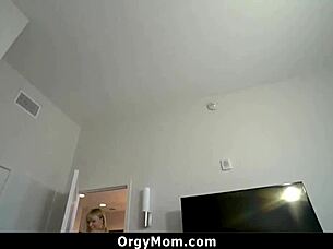 blonde stepmom and her stepson had rough fuck