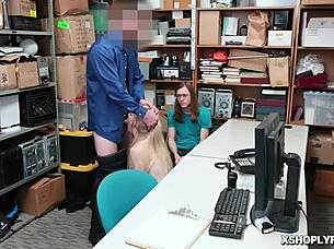 Lp Officer Eating Emma Starlettos Wide Spread Sweet Pussy In Office Cowgirl And Doggystyle