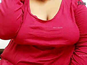 Sexy girlfriend boldly shows her tits to friend.