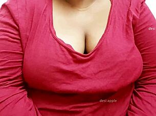 Sexy girlfriend boldly shows her tits to friend.