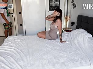 Passionate fucking with hot brunette whore