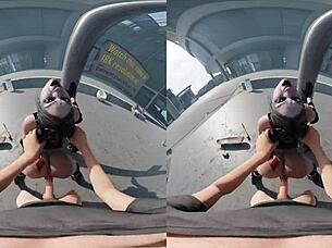 vreal 18k fuck harley quinn in public before police arrive - laughing standing doggy style busted.