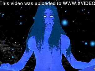 in this 3d hentai, a giantess fantasy girl teases with pov cowgirl fucking and big tits