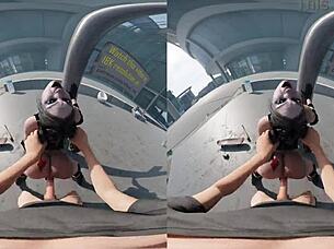 vreal 18k fuck harley quinn in public before police arrive - laughing standing doggy style busted.