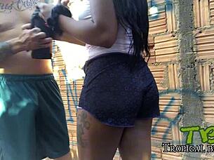 alone in the backyard with a naughty slut, big cocks and outdoor fun.