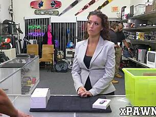 Tattooed Big Ass Amateur Bounces On Pawn Shop Cock