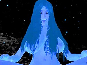 in this 3d hentai, a giantess fantasy girl teases with pov cowgirl fucking and big tits