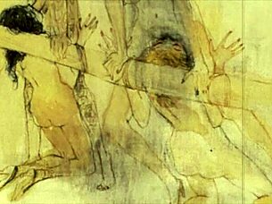 vintage erotic illustration of anime cartoon retro antique hentai!