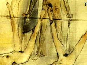 vintage erotic illustration of anime cartoon retro antique hentai!