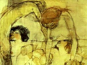 vintage erotic illustration of anime cartoon retro antique hentai!