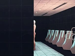 kitagawa is in the toilet, what do you think she's doing there?