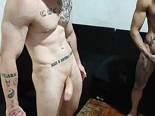 Hey, my wife caught me and friends jerking off in homemade scene