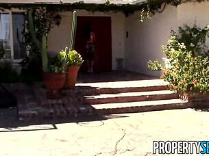 horny wife tricks strangers to fuck her during house sale