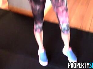 horny wife tricks strangers to fuck her during house sale