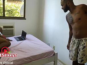 Brazilian amateur couple with sexy brunette morena gostosa