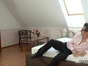 Daddy4k sex with step sons gf drives father to orgasm