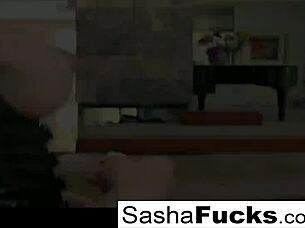 Sasha Strips Corset For Anal Sex