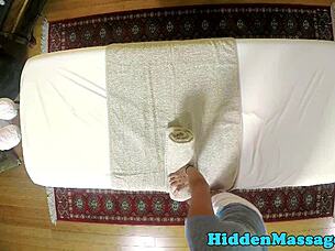 i spied on the asian babe getting pussy licked and fucked by the masseur.