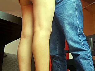 Spying on Argentinian Secretary Nataly Having Sex with Another Man.