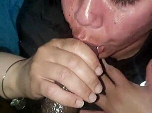 slutty milf deepthroats big black cock