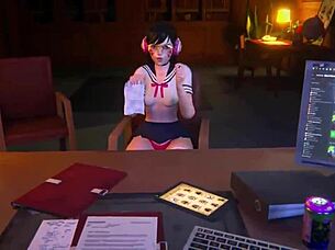 girls in anime sex, ow m v dva mercy kiriko action