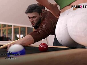 The Seven Realm - Atlas And Leyala Having Sexual Fun While Playing Billiards Winner Get Rewards