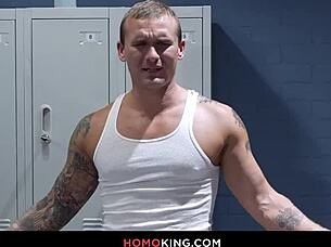 Isaac X and Jake Waters' Locker Room Anal
