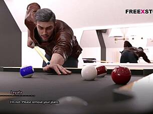 The Seven Realm - Atlas And Leyala Having Sexual Fun While Playing Billiards Winner Get Rewards