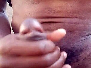 STROKING MY BBC OUTDOORS, MOANING LOUDLY!