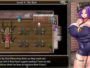 Playing Karryn's Prison Hentai Game, Feeling Excited by Hot Sexy Parts with NTR