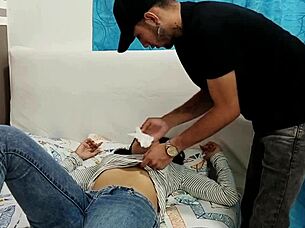 Stepsister and stepbrother masturbate each other to orgasm in the room