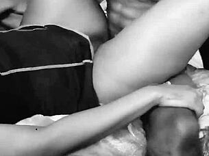 Ebony Rides Cock Homemade