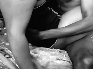 Ebony Rides Cock Homemade