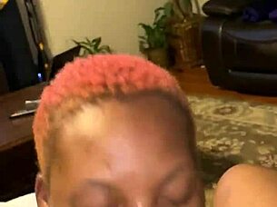 Mz Pretty intensely sucks the ebony cock with passion.