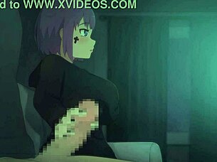 The vel story includes a detailed hand job scene from pov, featuring anime characters in a hentai cartoon setting