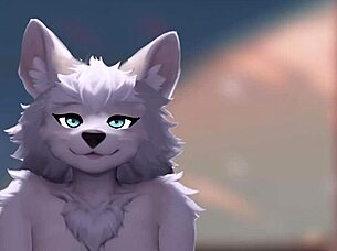 Furry dívka jezdí na muži v POV hentai videu