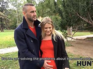 hunt4k pregnant wife earns cash with her twat