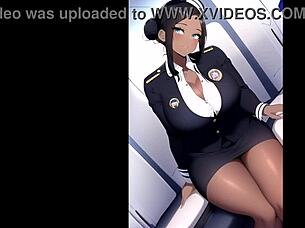 Hentai stewardesy AI pokazuje tabu sceny z wielkodupą MILF